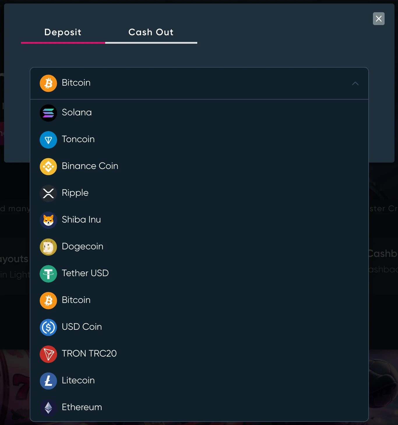 Betplay.io Deposit