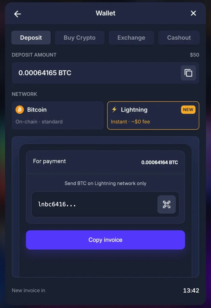 BitStarz BTC Lightning